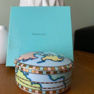 Tiffany & Co. Porcelain World Map Jewelry Box